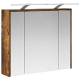 Bathroom Mirror Cabinet Smoked Oak 73.5 x 16 x 62.5 cm 889179