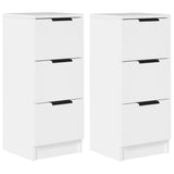 Sideboards 2 pcs White 30x30x70 cm Engineered Wood 811152