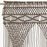 Macrame Curtain Taupe 140x240 cm Cotton 323984