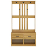 Hall Tree SANDNES 87x40x159.5cm Solid Wood Pine 4010491