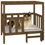 Dog Bed Honey Brown 105.5 x 83.5 x 100 cm Solid Wood Pine 822390