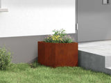 Corner Planter Rusty 30 x 30 x 35 cm Weathering steel 883660