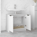 Bathroom Cabinet White 64.5x33.5x59 cm Engineered Wood 811304