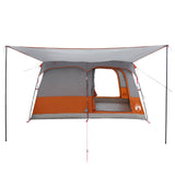 Family Tent Grey and Orange 380 x 260 x 190 cm Polyester 42028495
