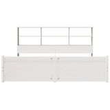 Bookcase Bed without Mattress White 180x200 cm Super King Solid Wood Pine 3322478