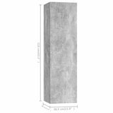 4 Piece TV Cabinet Set Concrete Grey Engineered Wood 3079096