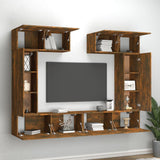 6 Piece TV Cabinet Set Smoked Oak Engineered Wood 3114467