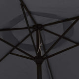 Garden Parasol Black Polyester, Steel Large Garden Parasol 47134