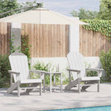 Garden Chair 3 pcs White Polyethylene 3335830