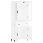 Highboard White 69.5x34x180 cm Engineered Wood 3198545