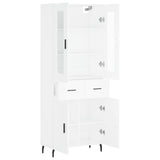 Highboard White 69.5x34x180 cm Engineered Wood 3198545
