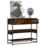 Console Table Smoked Oak 90x35x80 cm Engineered Wood 849181