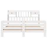 Bookcase Bed without Mattress White 180x200 cm Super King Solid Wood Pine 3309972