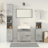 3 Piece Bathroom Furniture Set Concrete Grey Engineered Wood 3324956