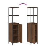 ZNTS 3 Piece Bathroom Furniture Set Brown Oak Engineered Wood 3328363