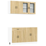 ZNTS 4 Piece Kitchen Cabinet Set Kalmar Sonoma Oak Engineered Wood 3314874