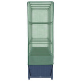 Raised Bed with Greenhouse Cover Rattan Look 160x40x138 cm 4015830