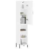 Highboard White 34,5x34x180 cm Engineered Wood 3198985