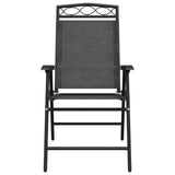 Garden Chair Set of 8 Melange Grey Textilene fabric, Steel 3157294