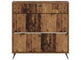 Shoe Cabinet BREDA 78 x 24 x 103 cm Engineered Wood Old Wood 897543