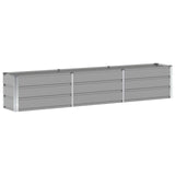 Planter Light Grey 240 x 40 x 45 cm Steel 42018136