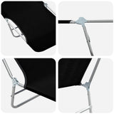 Sunlounger Set of 2 Black 44300