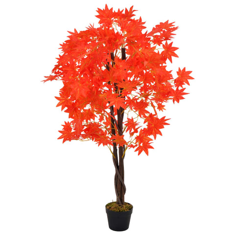 Artificial Plant Maple Tree with Pot Red 120 cm 280195