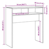 Console Table Artisan Oak 78x30x80 cm Engineered Wood 856621