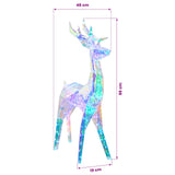 Prismatic Iridescent LED Reindeer Multicolour 48 x 19 x 86 cm 42056641