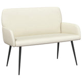 2 Seater Sofa with Metal Legs 2-Seater Cream Corduroy Fabric 42051045