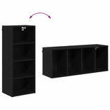 Hanging Cabinet Black Oak 40 x 29.5 x 100 cm Engineered Wood 884467