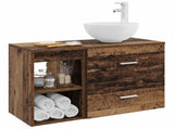 Bathroom Furniture Set 2 pcs Old Wood Engineered Wood 3403878