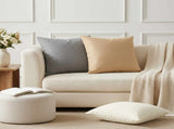 Cushion with Pillow HEERLEN 6 pcs White Fabric 926912