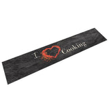 Kitchen Rug Black Velvet 60x300 cm Non-slip Kitchen Rug 136551
