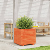 Garden Planter Wax Brown 50x50x49.5 cm Solid Wood Pine 847355