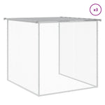 Chicken Cage with Roof Light Grey 403x98x90 cm Galvanised Steel 3189055