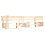 Garden 2-Seater Pallet Sofa Natural Wood 277482