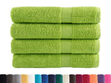 Premium Hand Towels SOLUND 4 pcs Apple Green 50x100 cm 600 gsm 137498