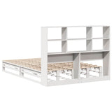 Bookcase Bed without Mattress White 140x200 cm Solid Wood 3323921