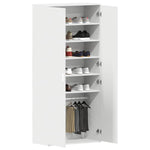 Shoe Cabinet with Door White 80 x 39 x 180 cm Engineered wood 3333866
