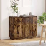 LED Sideboard Smoked Oak 90 x 32 x 75 cm Engineered Wood 869678