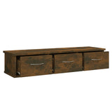 Wall Cabinet Smoked Oak 88x26x18.5 cm Engineered Wood 815081