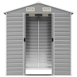 Garden Shed Light Grey 191x130x198 cm Galvanised Steel 3188242