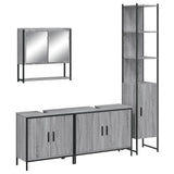 4 Piece Bathroom Furniture Set Grey Sonoma Engineered Wood 3214693