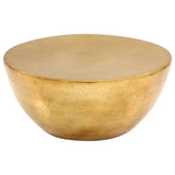 Coffee Table Hammered Aluminium 70x30 cm Brass 246508