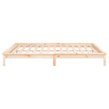 LED Bed Frame without Mattress 140x200 cm Solid Wood 820606