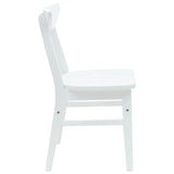 Dining Chairs 2 pcs White 42 x 47.5 x 81 cm Solid Rubber Wood 42020435