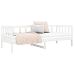 ZNTS Day Bed without Mattress White 90x190cm Solid Wood Pine 814645