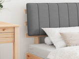 Bed Frame with Upholstered Headboard Light Grey 75 x 190 cm 877529