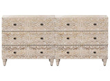 Sideboard 2 pcs White 60 x 33.5 x 75 cm Solid Mango Wood 3310112